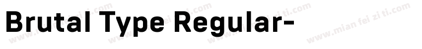 Brutal Type Regular字体转换